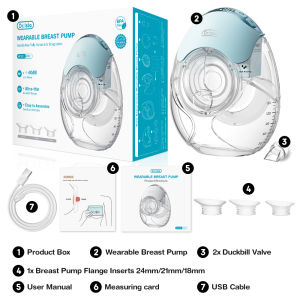 Dr.isla EB51 Pompa Asi Elektrik Portabel 150mL Tritan Material BPA Free dengan 3 Mode dan 12 Tingkat Penghisap