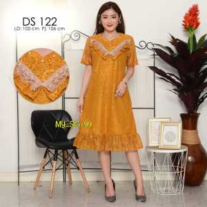 Dress Brokat Pendek Wanita Terbaru/Gaun Brukat Modern Korean Style Kekinian/Baju Kebaya Kondangan Pesta Mewah Lengan Pendek One Size Fit S-Xl Bahan Brokat Adem Dan Nyaman - Lazada