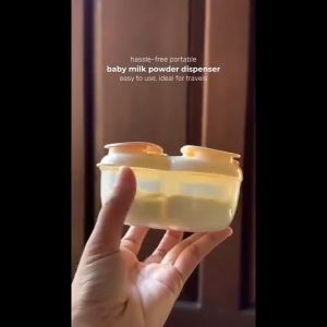 CuddleCove 4Grids Baby Milk Powder Container Bekas Susu Bayi Airtight Storage Four-Leaf Clover Portable Baby Milk Storage Box