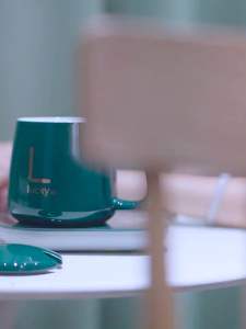 Bộ ly sứ kèm đế điện hâm nóng trà cafe hâm sữa Cốc Hâm Nóng đồ uống kèm đế điện + Tặng kèm thìa vàng hộp sang trọng