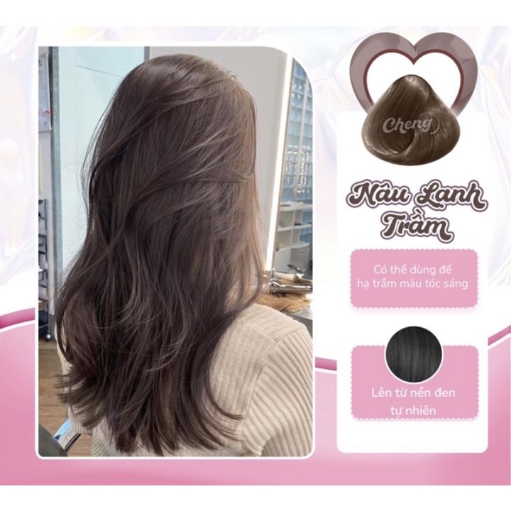 Thuốc Nhuộm Tóc Màu NÂU LẠNH TRẦM Không Tẩy | Lazada.vn