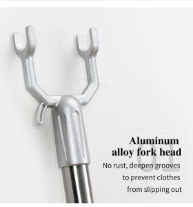 Stainless Steel Extendable Clothes Fork U Shaped Rod Pole
