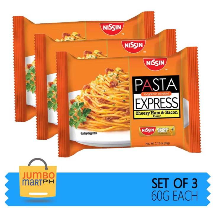 NISSIN PASTA EXPRESS CHEESY HAM & BACON 60G / SET OF 3 Lazada PH