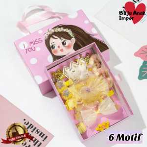 Jepit Rambut Anak Isi 18pcs Motif Lollypop Pelangi Lucu Pita Rambut Bahan Berkualitas Impor