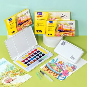 [HỎA TỐC] Màu nước nén 12/18/24 màu - Solid Water Color Thiên Long Colokit - Đạt chuẩn châu Âu