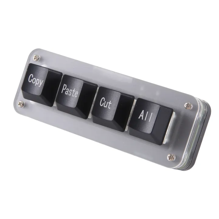 Mini 4-Key Select Copy Paste Cut All Macro Pad Shortcut One Handed ...