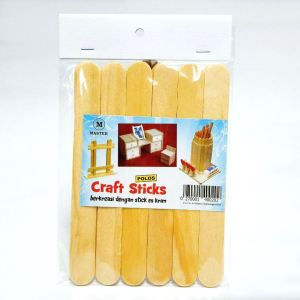 Master Craft Stick Es Krim Jumbo Polos Isi 12pcs - Spatula Popsicle Penekan Lidah Tongue Depressor Waxing