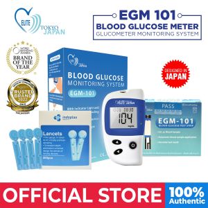 Elite Tokyo Japan EGM101 Blood Glucose Meter Glucometer Monitoring System SET 2
