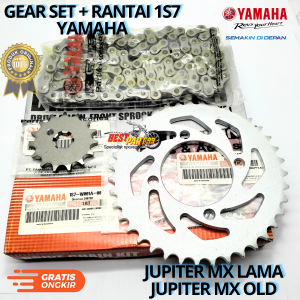 Gear set 1S7 + RANTAI yamaha untuk motor JUPITER MX LAMA JUPITER OLD.YGP berkualitas original asli ori dan presisi