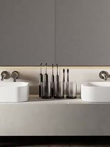 【Ship in 24H】[Three cups] Smart Sterilizer Storage Ultraviolet Sterilization Air-Drying Perforation-Free Toilet Wall-Mounted Rack Electric disinfection rack