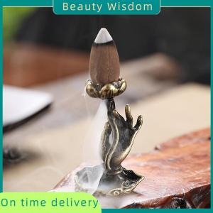 Beauty Wisdom Pure copper backflow incense Buddha hand lotus brass incense frame incense Zen tea ceremony table tea table furnishings