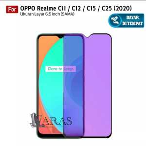 tg anti blue light realme c11 c12 c15 c20 c21 c25 anti sinar radiasi tempered glass pelindung layar anti gores full screen