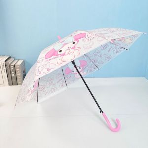 🔥 Sanrio Kuromi Automatic Umbrella For kids Women Transparent Rain Umbrellas With Long Handle
