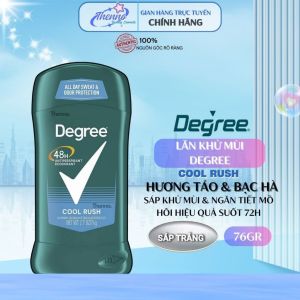 Lăn Sáp Khử MùiKiểm Soát Mồ Hôi Tuyệt Đối Cho Nam Degree Men Cool Rush x Utraclear + Black & White 76g của Mỹ