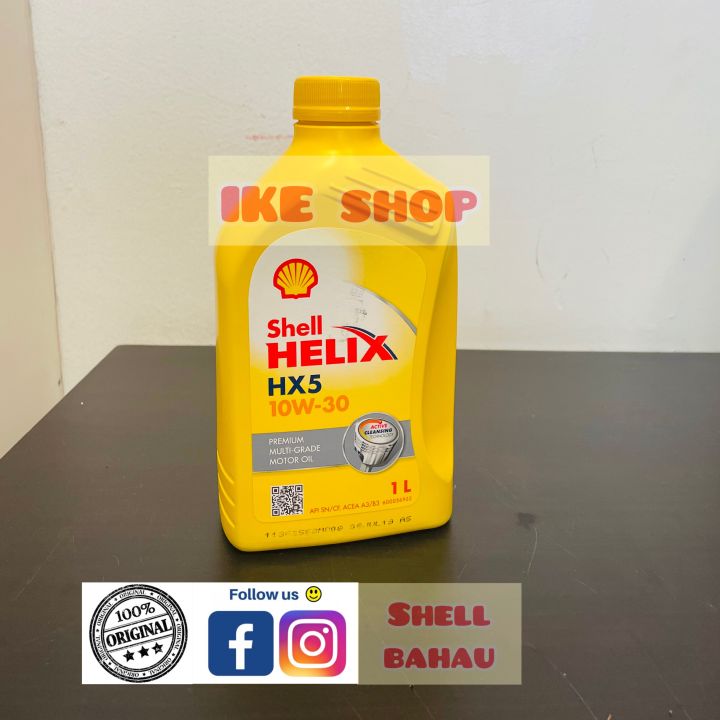 Shell Helix HX5 10W30 (1L) - Mineral, Minyak Hitam Kereta/Lubricant oil ...