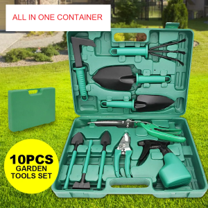10PCS Garden Tools Set With Case Anti-rust Lightweight Gardening Plants Household Planting