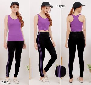 Floline Ols - Setelan Singlet Yoga/ Baju Senam / Set Olahraga / Aerobic / Yoga / Olahraga 0250