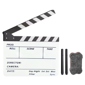 Bảng dập điện ảnh quay phim Acrylic tấm nhỏ để sản xuất phim và tạo video 12x10in bề mặt có thể tái sử dụng