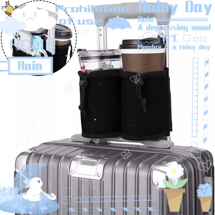 ∋ Luggage Travel Cup Holder Bag Portable Drink Caddy Drink Bottle