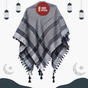 SORBAN SEGIEMPAT DEWASA / SORBAN MOTIF / SORBAN PALESTINE/ SORBAN POLOS HITAM