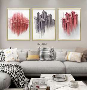 Himalaya Painting SET3pcs 35cmx50cm Abstract Design Frameless Waterproof Sintraboard Decorative Wall