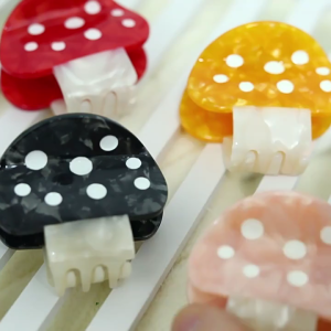 Acetic Hair Claw for Teens Women Small Mushroom Claw Clip Hair Clamps Female Hair Styling Tool Ponytail Hair Decoration