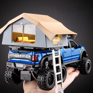 1:24 Raptor Pickup Truck Model Removable Simulated Alloy RV Off-road Toy Car With Sound and Light Boys Birthday Gift