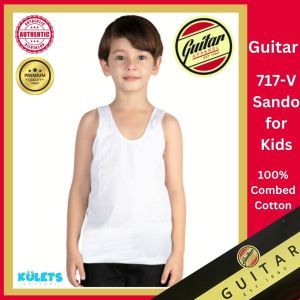 Guitar Cotton Sando for Boys De Hilo White Inner Wear for Kids Boys Toddler Up To 18 Years Old
