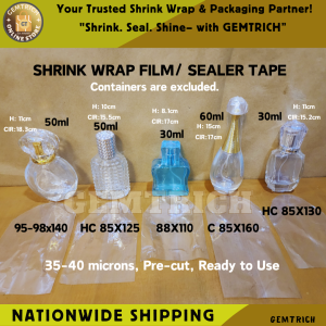200pcs Shrink Wrap Plastic Packaging Shrinkable Sealer Tape for Perfume Glass Bottle 30-60ml