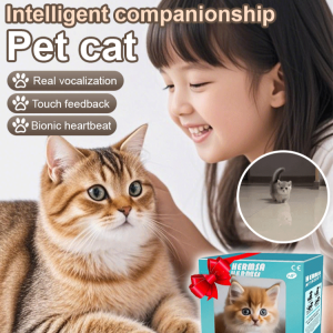 Robotic Puppy Short-Fur Plush Doll Robot Kitten Smart Interactive Doll Short-Fur Plush Tactile Realistic Pet Companion