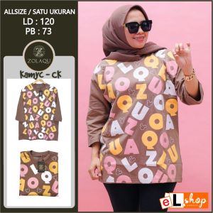 KAOS ZOLAQU TERBARU 2024 BAJU WANITA LENGAN PANJANG ATASAN JUMBO OVERSIZE OFFICIAL STORE AGEN RESMI