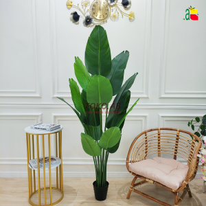 1 PAKET TANAMAN PISANG DAUN LATEX 170 CM DAN POT RB6079 TANAMAN ARTIFICIAL DEKORASI RUMAH
