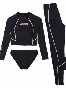 WAVE swimming suit women 3 piece 泳衣女装 显瘦 大码 游泳衣女装 泳衣女装保守 swimwear women swimsuit Solid Color Swimsuit Korean long sleeve swimsuit women 游泳衣 大码泳衣 潜水服 swimsuits for women swimingsuit womenswimsuit woman swimsuit for women 泳衣ins风 baju renang 泳衣perempuan