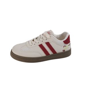 รองเท้าฝึกสอนแมวน่ารัก รองเท้าลําลองสีขาวสําหรับผู้หญิง