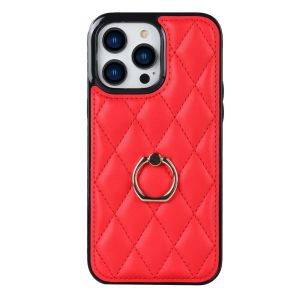 KISSCASE Ốp Điện Thoại Có Giá Đỡ Nhẫn Bằng Da Sang Trọng Cho iPhone 14 13 12 11 Pro Max Mini X Xs Max Xr Ốp Lưng Mềm Chống Sốc