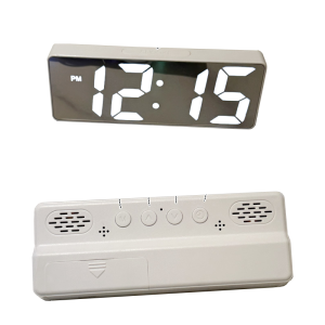 นาฬิกาดิจิตอล led นาฬิกาตั้งโต๊ะ หน้าจอกระจก ตัวเลขใหญ่ชัดเจน ตั้งปลุกได้ ใช้ได้ทั้งแบบใช้แบตและไฟ DC คู่มือภาษาไทย นาฬิกา