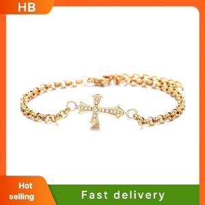 HB Personalized Retro Cross Couple Bracelet For Women Men Simple Adjustable Bracelets Couple Jewelry Gifts