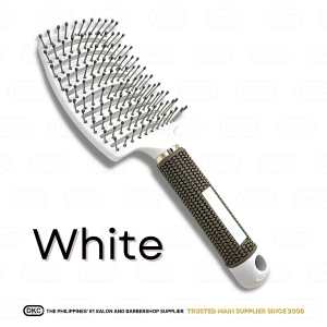 DKC Paddle Brush Curved Vented Hair Brush Soft Round Tip for Faster Hair Drying Detangling and Styling Blower Hair Brush