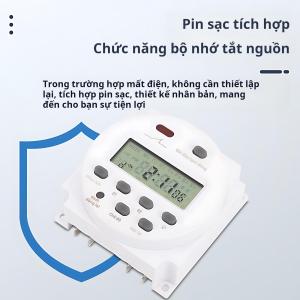Đồng Hồ Bấm Giờ Thiết Bị Điện Bộ Đếm Thời Gian Hẹn Giờ Điện Tử Pin Tích Hợp Tự Động Khóa Màn Hình Điều Khiển Vòng Lặp Kích Thước Nhỏ 16 Nhóm Cài Đặt Dễ Dàng Gia Đình Công Nghiệp Phòng Tắm Chất Lượng Tốt Dài Thời Gian Sử Dụng