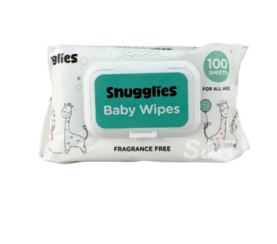 Snugglies Fragrance Free Baby Wipes 100 Sheets Gentle & Soft for Sensitive Skin Diaper Changes & Everyday Use