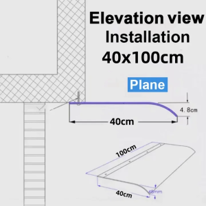 Outdoor transparent invisible canopy PC board transparent mute canopy house waterproof tent for front door windows