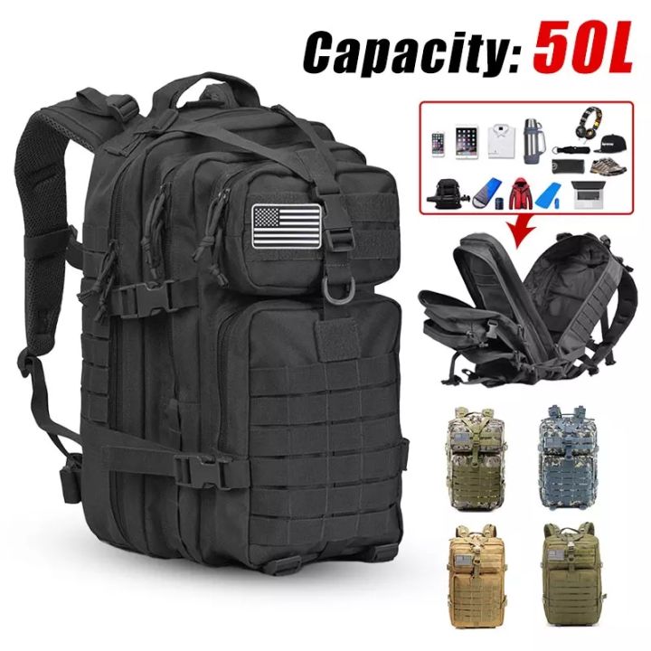50L Military Tactical Backpack Large Capacity Multi-Purpose