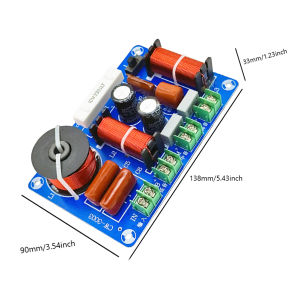 500W Speaker Audio Frequency Divider High Medium Low 3 Way Bass Frequency Divider for Home Theater Speaker Upgrade