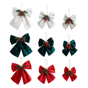 ผ้าวันหยุดพักผ่อนโบว์ตกแต่งต้นคริสต์มาสแบบมัลติฟังก์ชั่นที่เน้นบริการที่ยาวนานมีเสน่ห์สมบูรณ์แบบสำหรับการสร้างบรรยากาศที่อบอุ่น