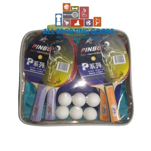 Bat Pingpong Tenis Meja Pinbo 953 Set Lengkap 4 Bat + net + bola + tas