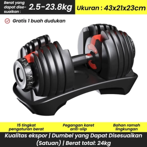 Dumbell Adjustable Premium 24KG / 52.5Lbs | Dumbel Dumbbell Barbel Set