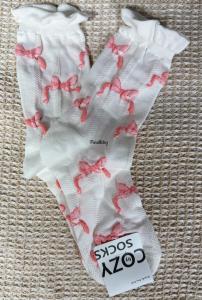 [Bundle of 2] Ribbon Anime Like Japanese Korean Long Costume Cozy Comfortable Elastic Stretchable Girly Cute Pretty Female Socks