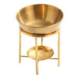 Kirilgu Stainless Steels Oil Diffuser Melt Burners with Spacious Bowl Tealight Holder Z4K2H