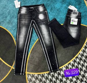 Quần bò Jean nam dài XANH rách họa tiết vệt sơn phong cách chất jean co giãn tốt chuẩn form bền đẹp giá tốt