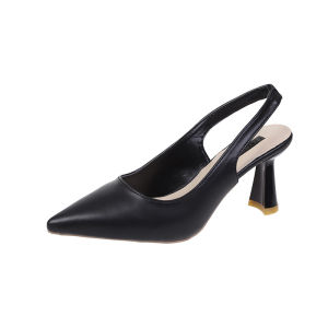 [Free Shipping] Spring And Summer New Pointed High Heels WomenS Stiletto Heel Closed Toe Sandals Back Empty Shallow Mouth Single-Layer Shoes Women